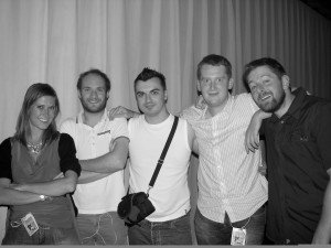 Moi et les membres du groupe, à l'occasion du Festival d'Air Libre de Péronne, le 27/08/2011.